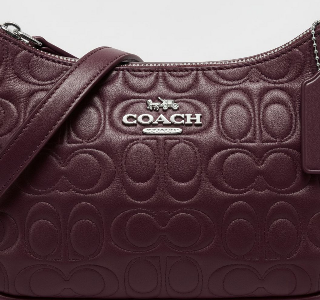 Coach Signature Leather Shoulder Bag