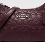 Coach Signature Leather Shoulder Bag
