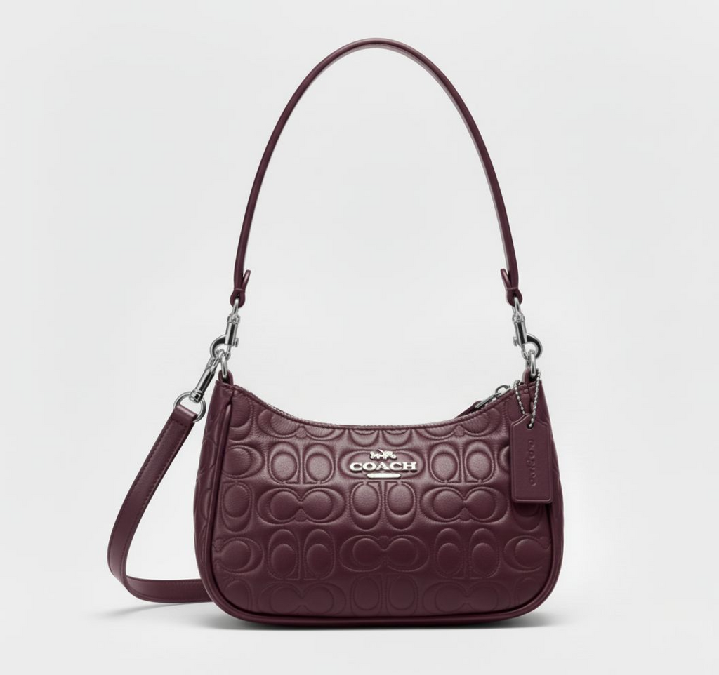Coach Signature Leather Shoulder Bag