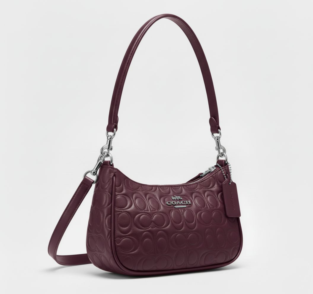 Coach Signature Leather Shoulder Bag