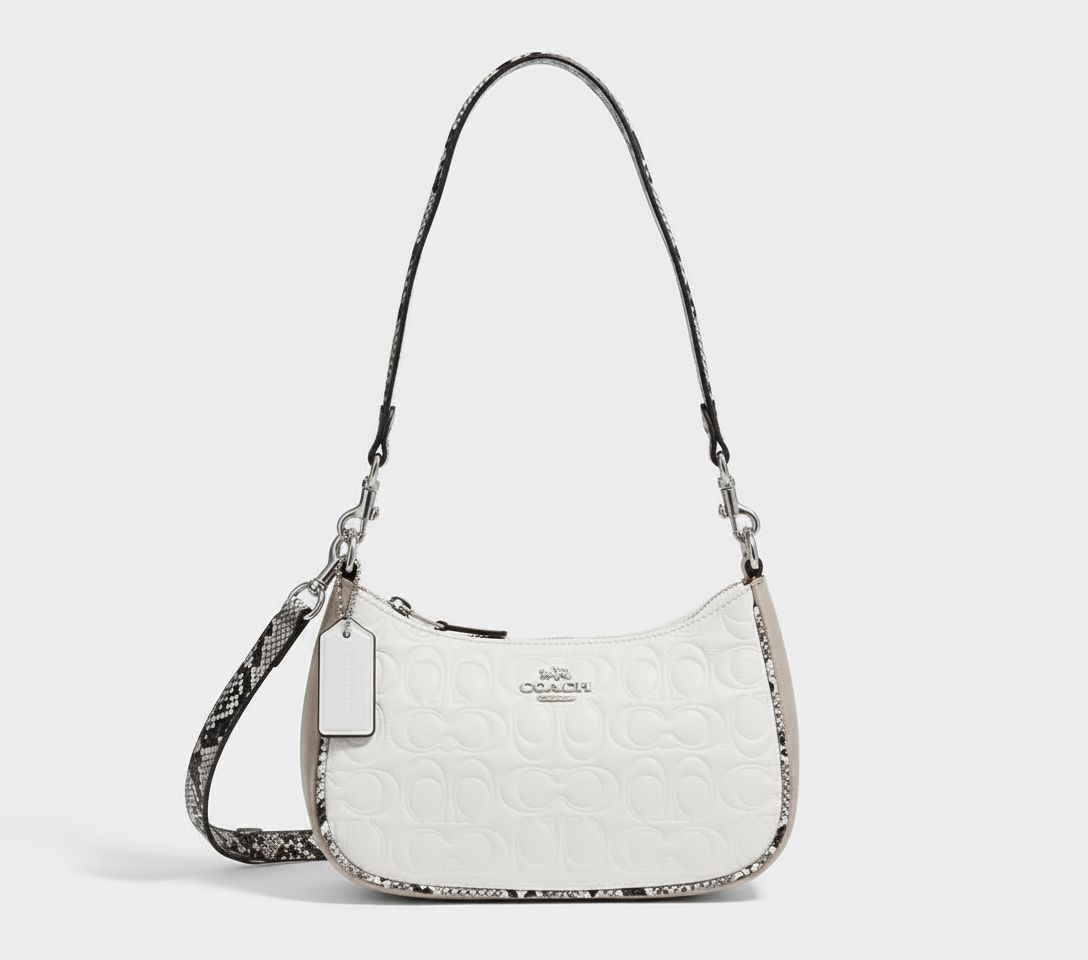 Coach Signature Leather Shoulder Bag