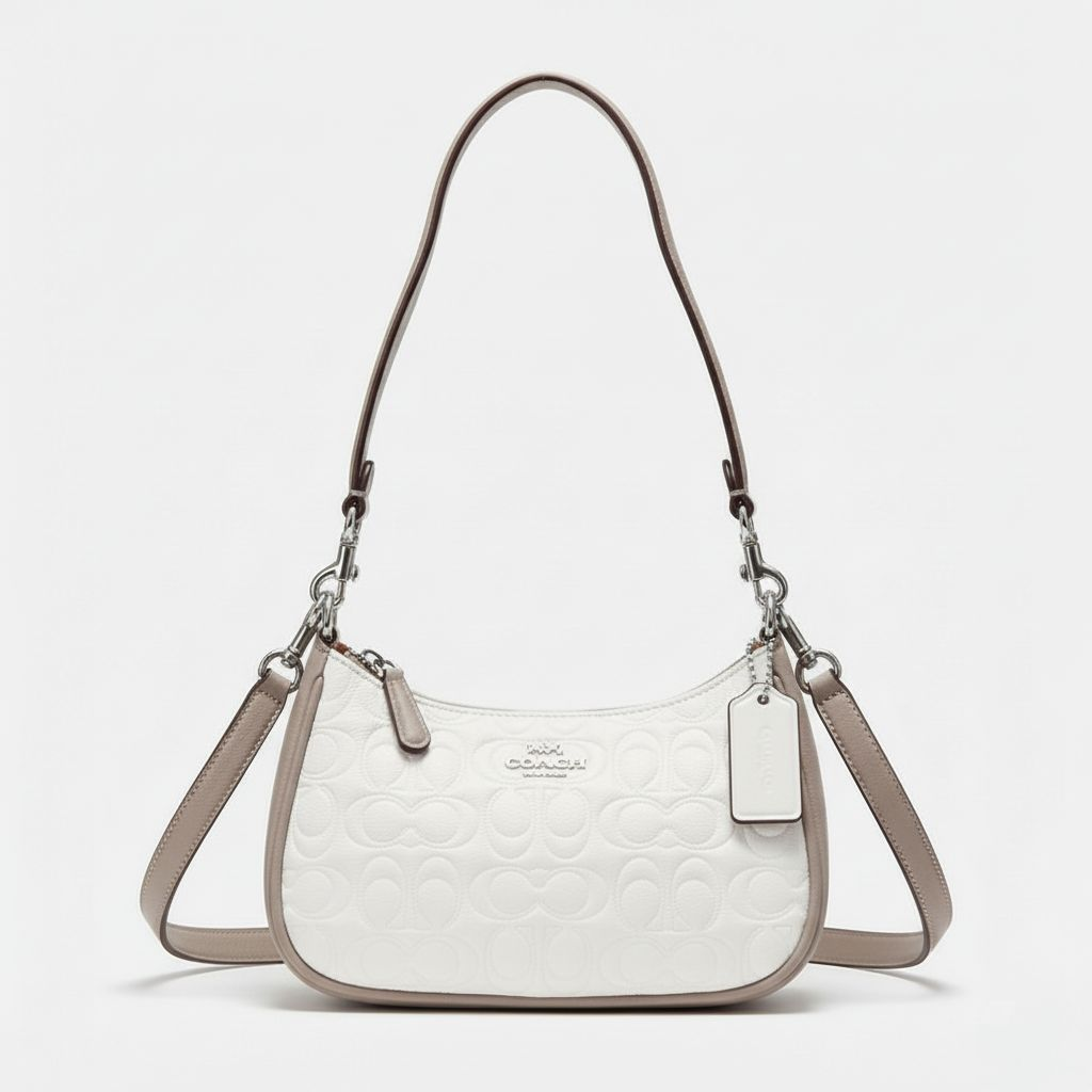 Coach Signature Leather Shoulder Bag