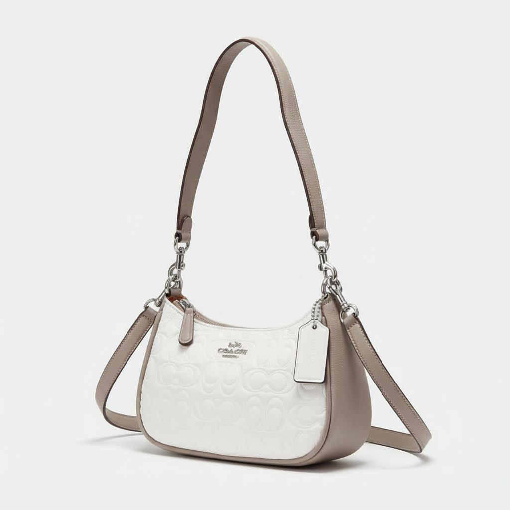 Coach Signature Leather Shoulder Bag
