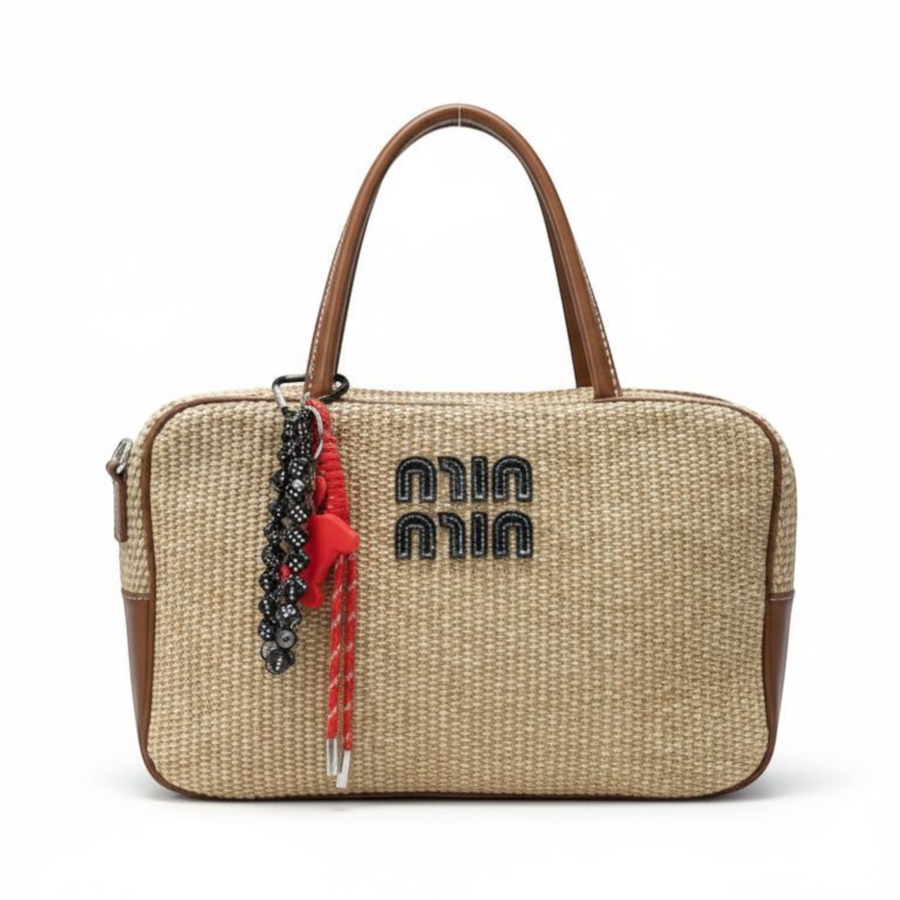 Trendy Woven Straw Box Bag