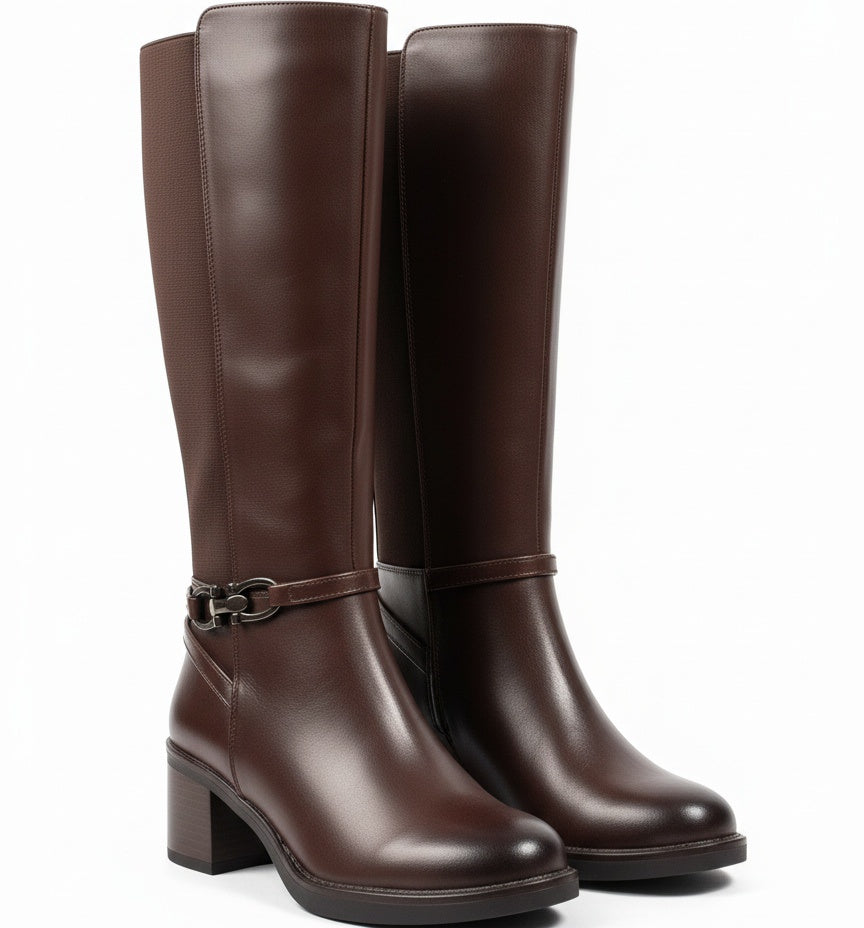 The Buckle Detail Knee-High Boot