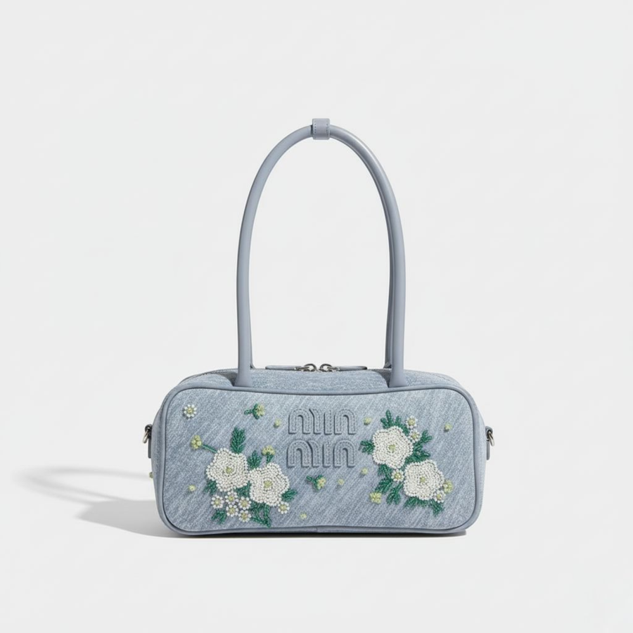 Light Blue Denim Shoulder Bag