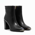 The Elegant Gold-Tip Ankle Boot