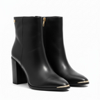 The Elegant Gold-Tip Ankle Boot