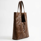 Vintage Crinkled Leather Tote