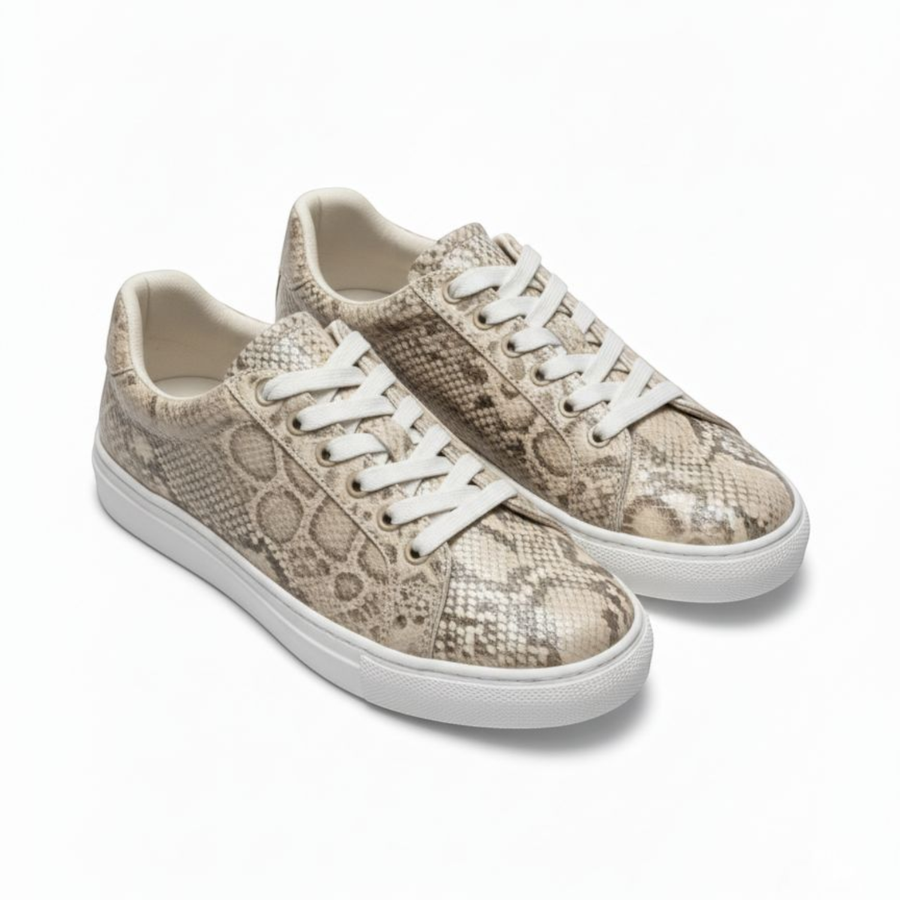 Snake Leather Court Sneaker