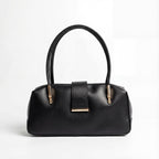 Modern Box Shoulder Bag with Gold Details