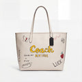 Coach New York "Graffiti Art" Leather Tote Bag