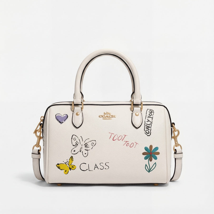 Coach New York "Graffiti Art" Leather Tote Bag