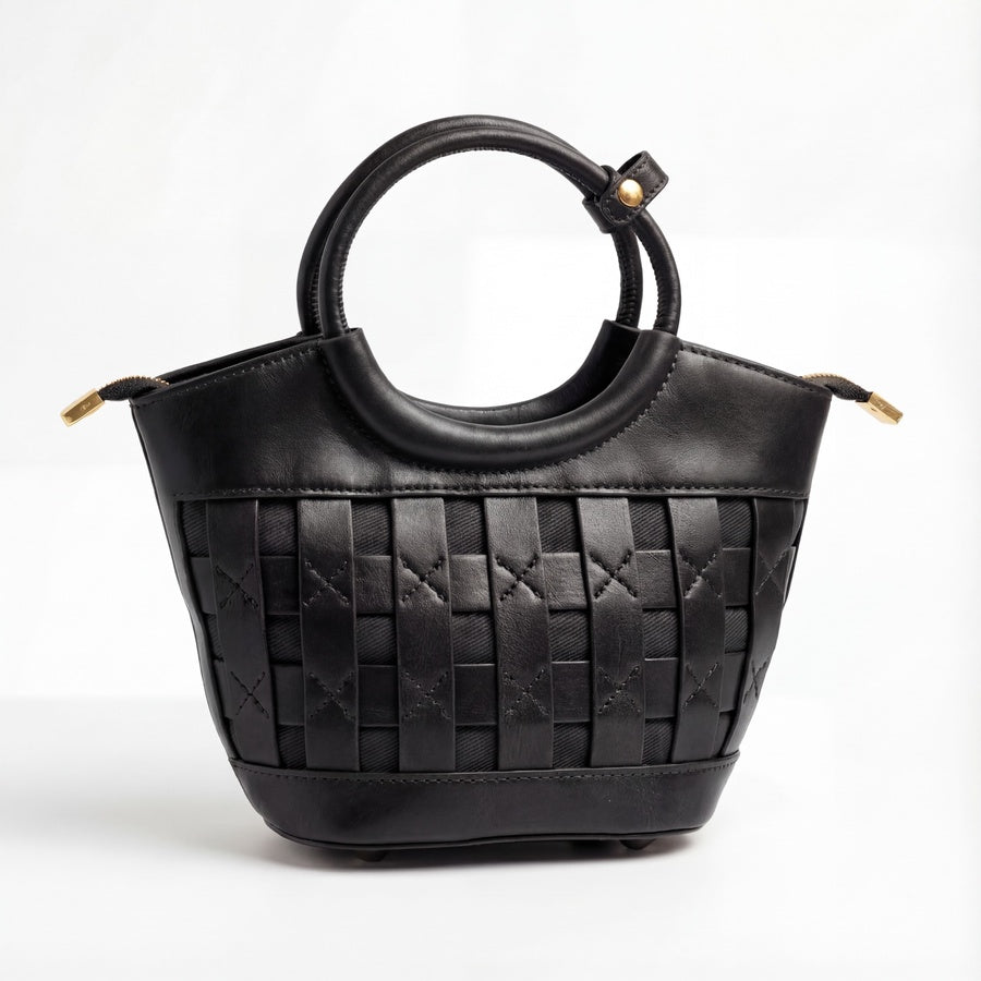 Artisanal Woven Leather Bag