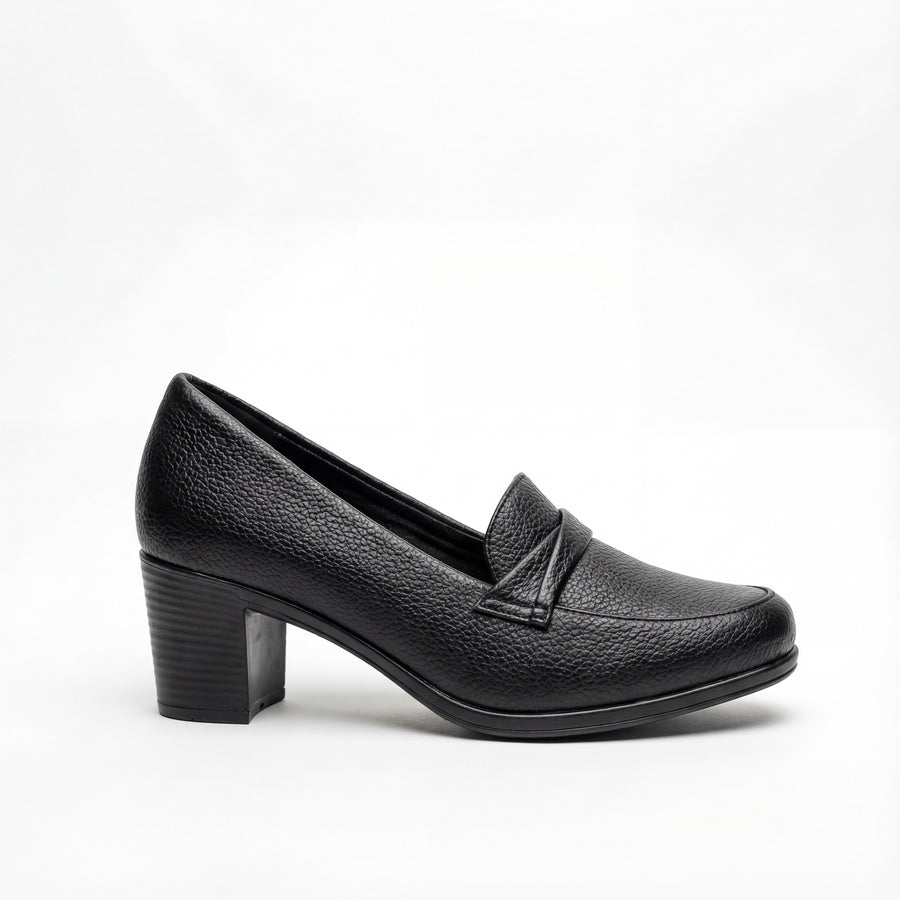 Women’s Elegant Block-Heel Loafer Pumps