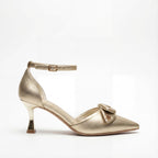 Elegant Bow-Accent Pointed Toe Heels