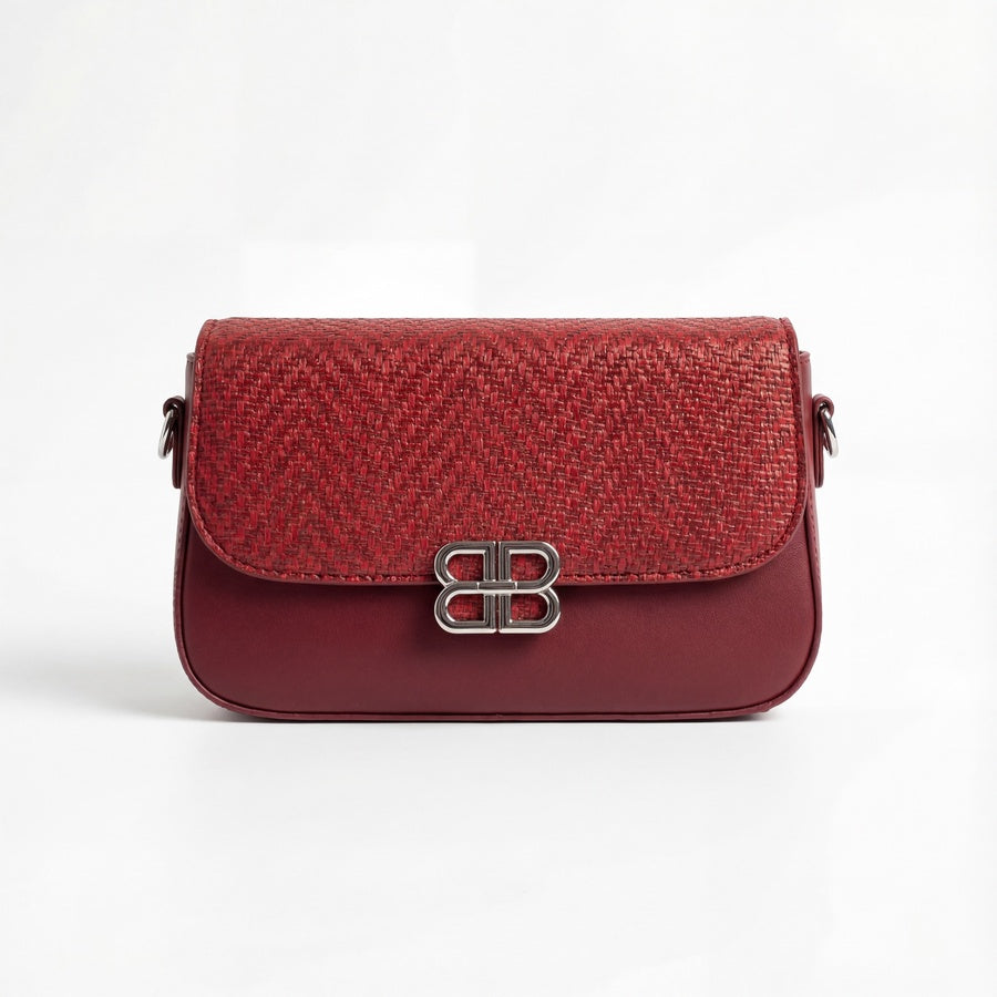 Two-Tone Textured Crossbody Bag