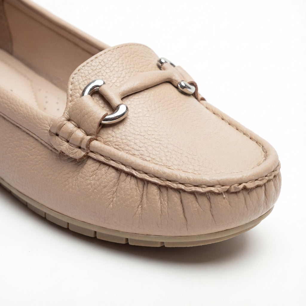Women’s Grained Leather Driving Loafers