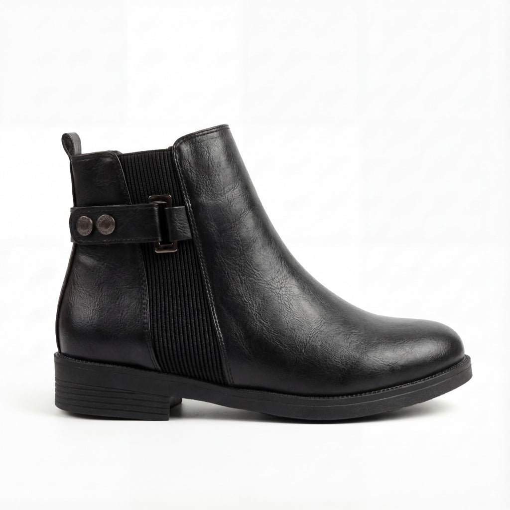 Classic Ankle Boots – Elegant Side-Strap