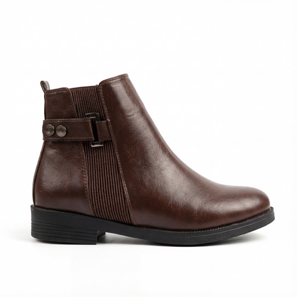 Classic Ankle Boots – Elegant Side-Strap