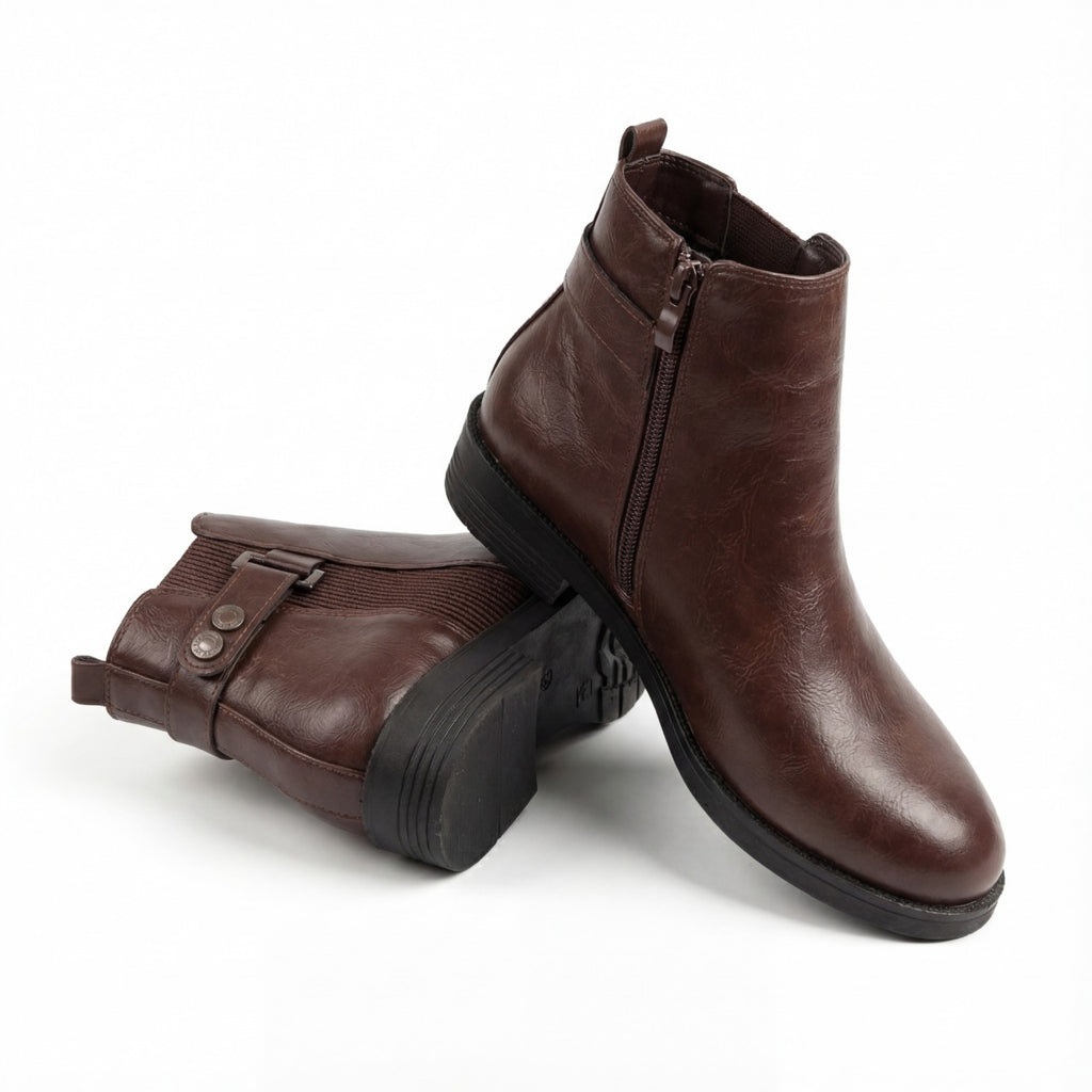 Classic Ankle Boots – Elegant Side-Strap