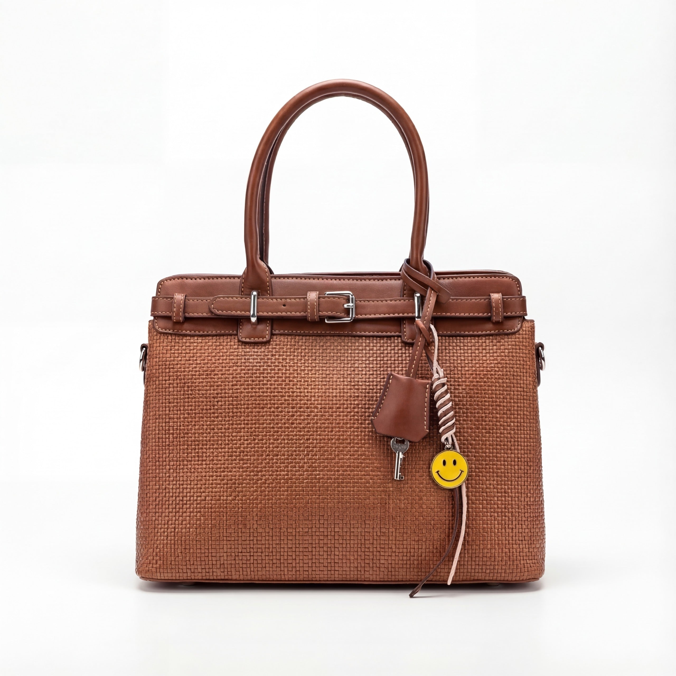 Sophisticated Textured Satchel