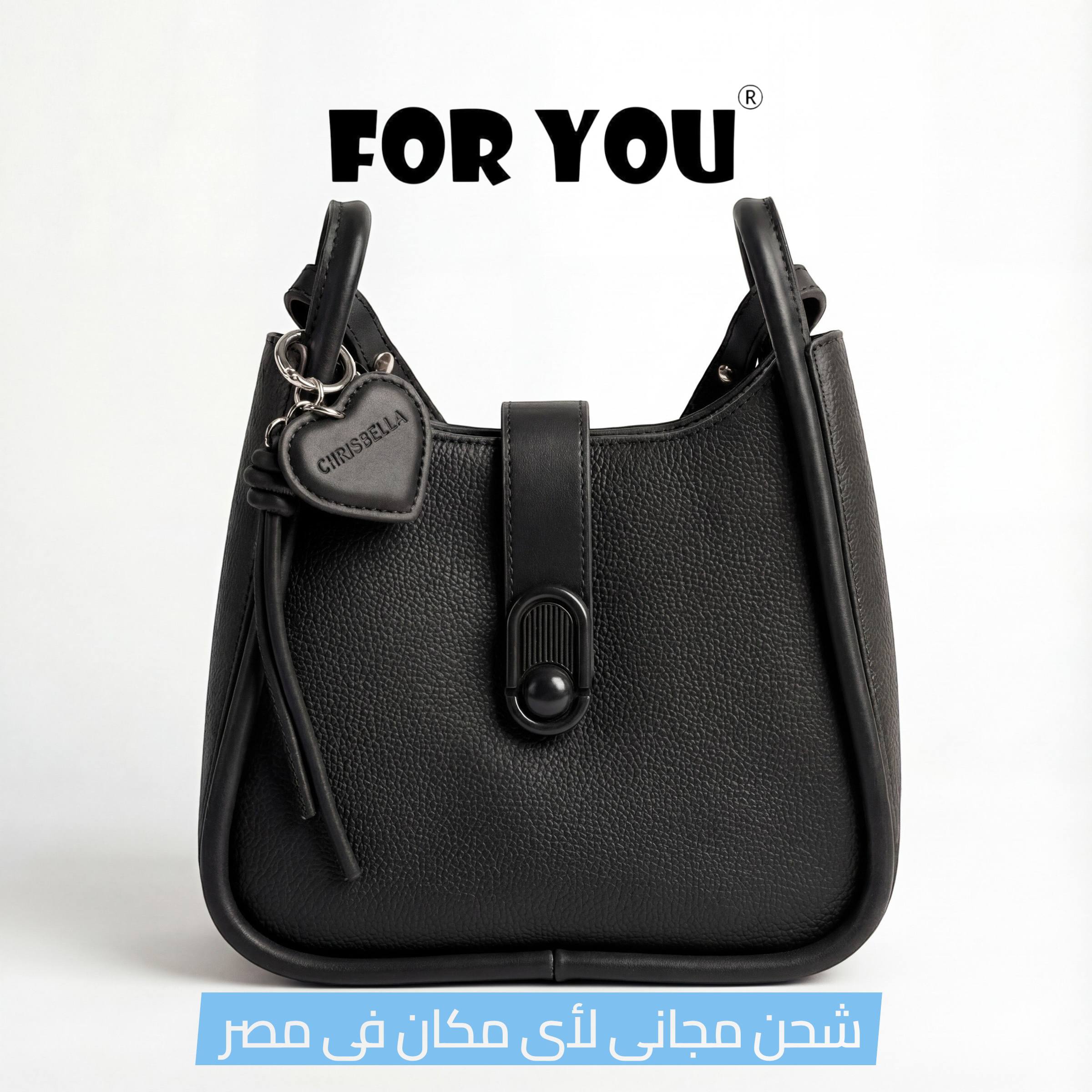 Chrisbella Signature Pebble-Grain Hobo Bag