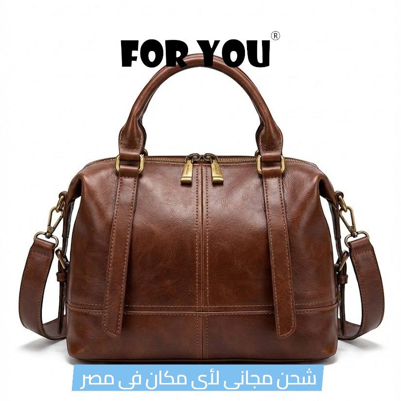 Classic Leather Satchel with Vintage Gold Hardware