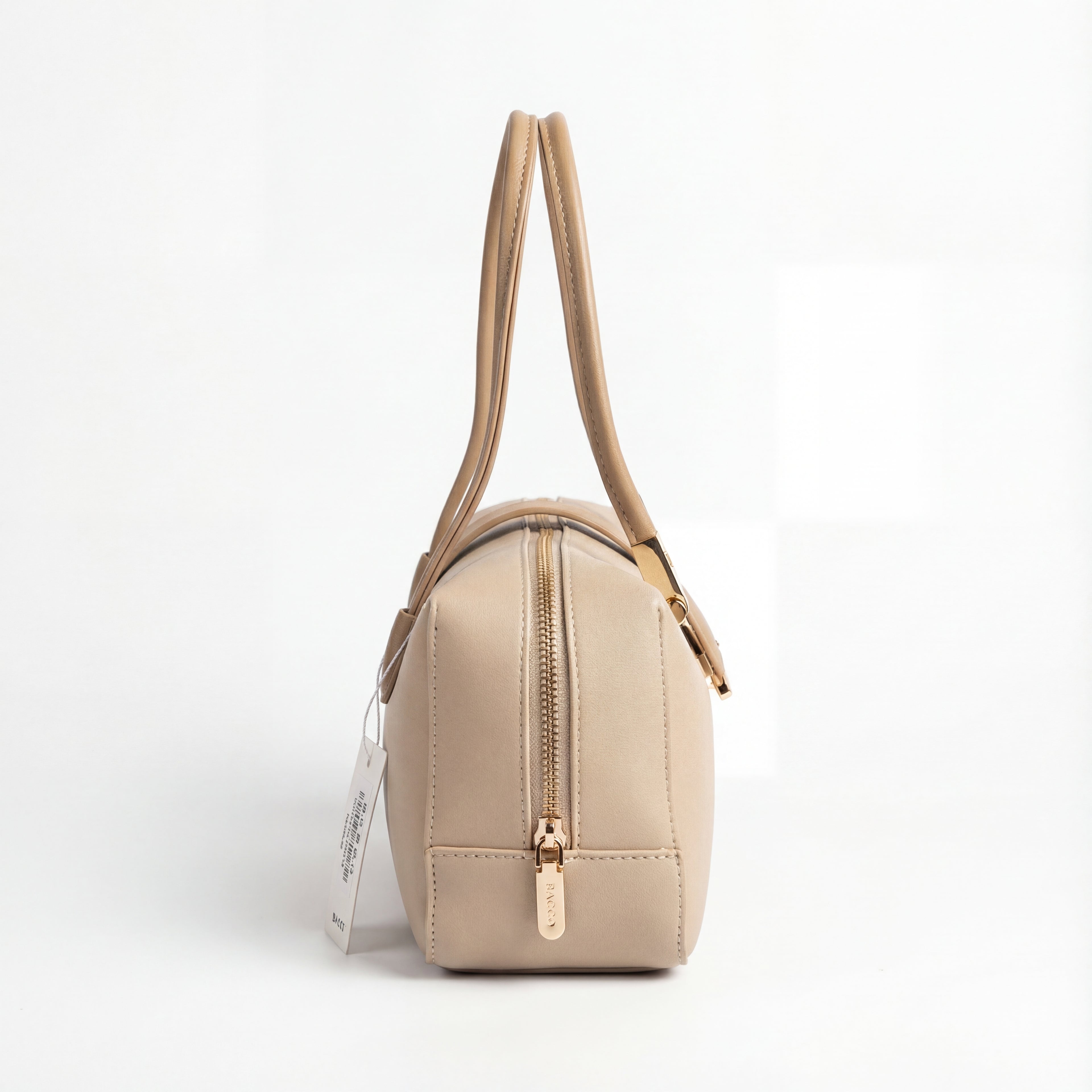 Modern Box Shoulder Bag with Gold Details