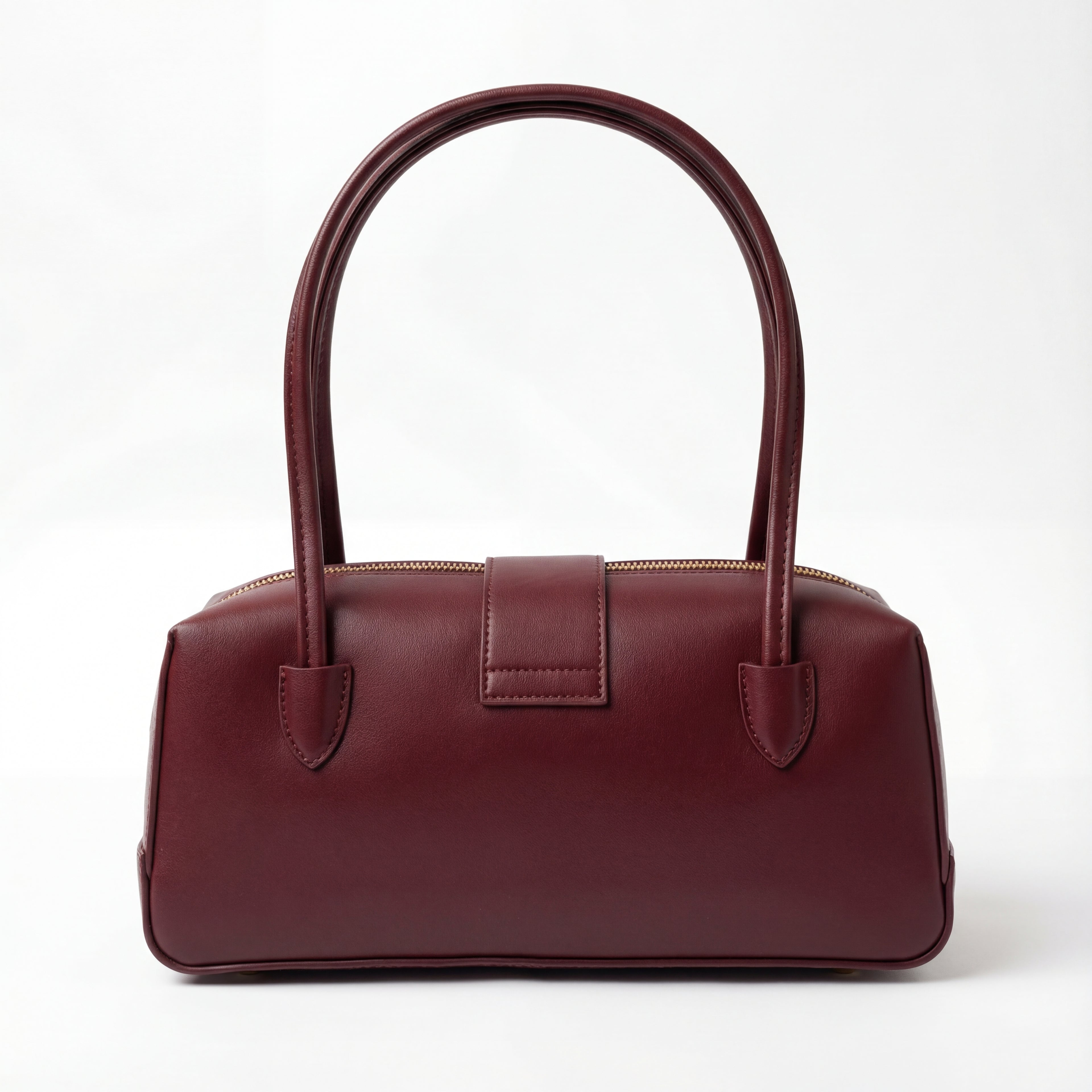 Modern Box Shoulder Bag with Gold Details