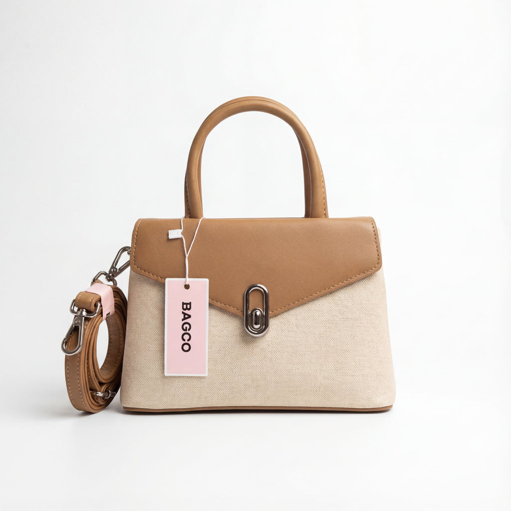 Classic Canvas & Leather Satchel