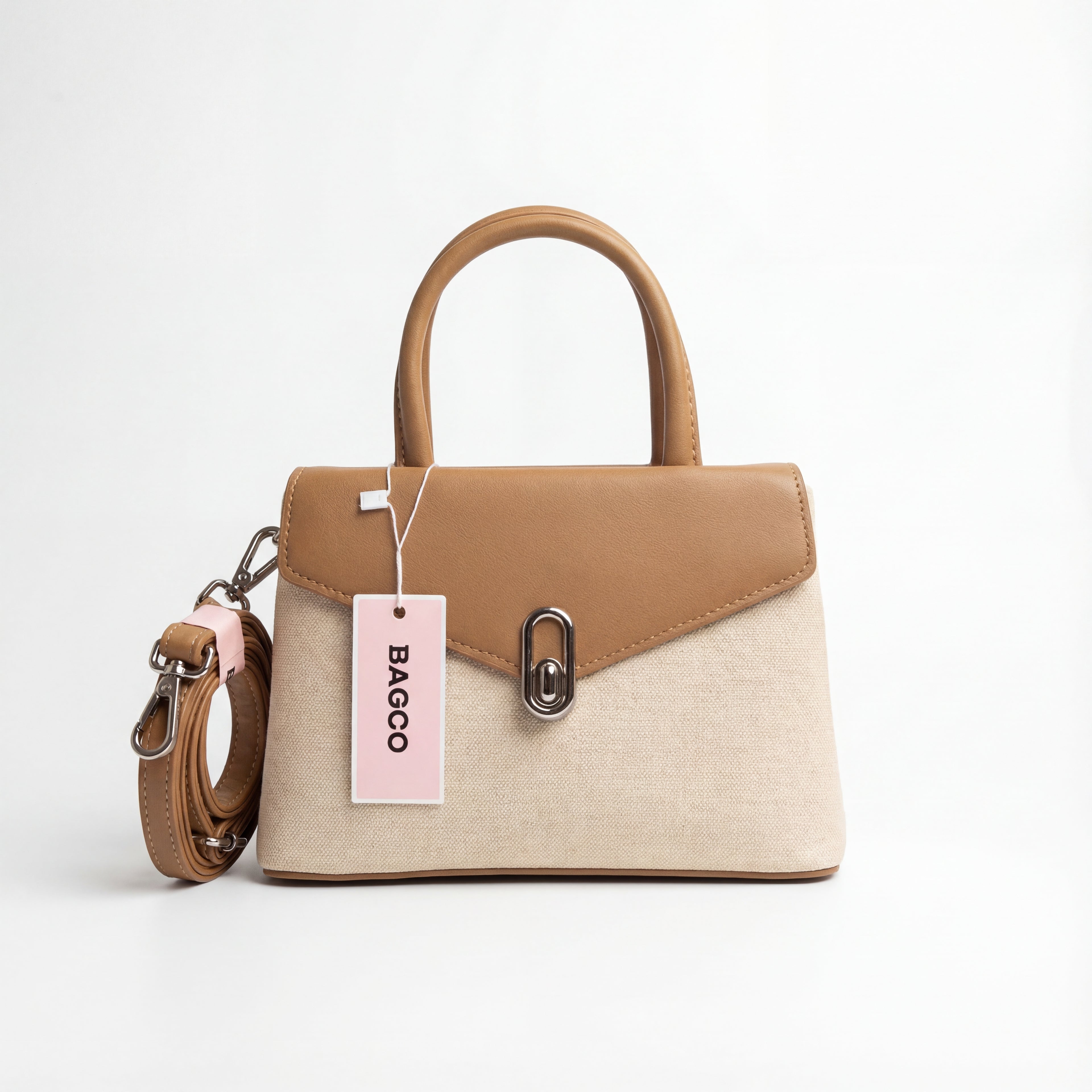 Classic Canvas & Leather Satchel