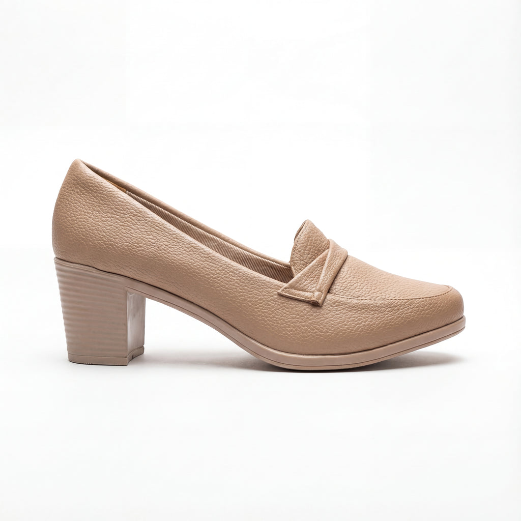 Women’s Elegant Block-Heel Loafer Pumps