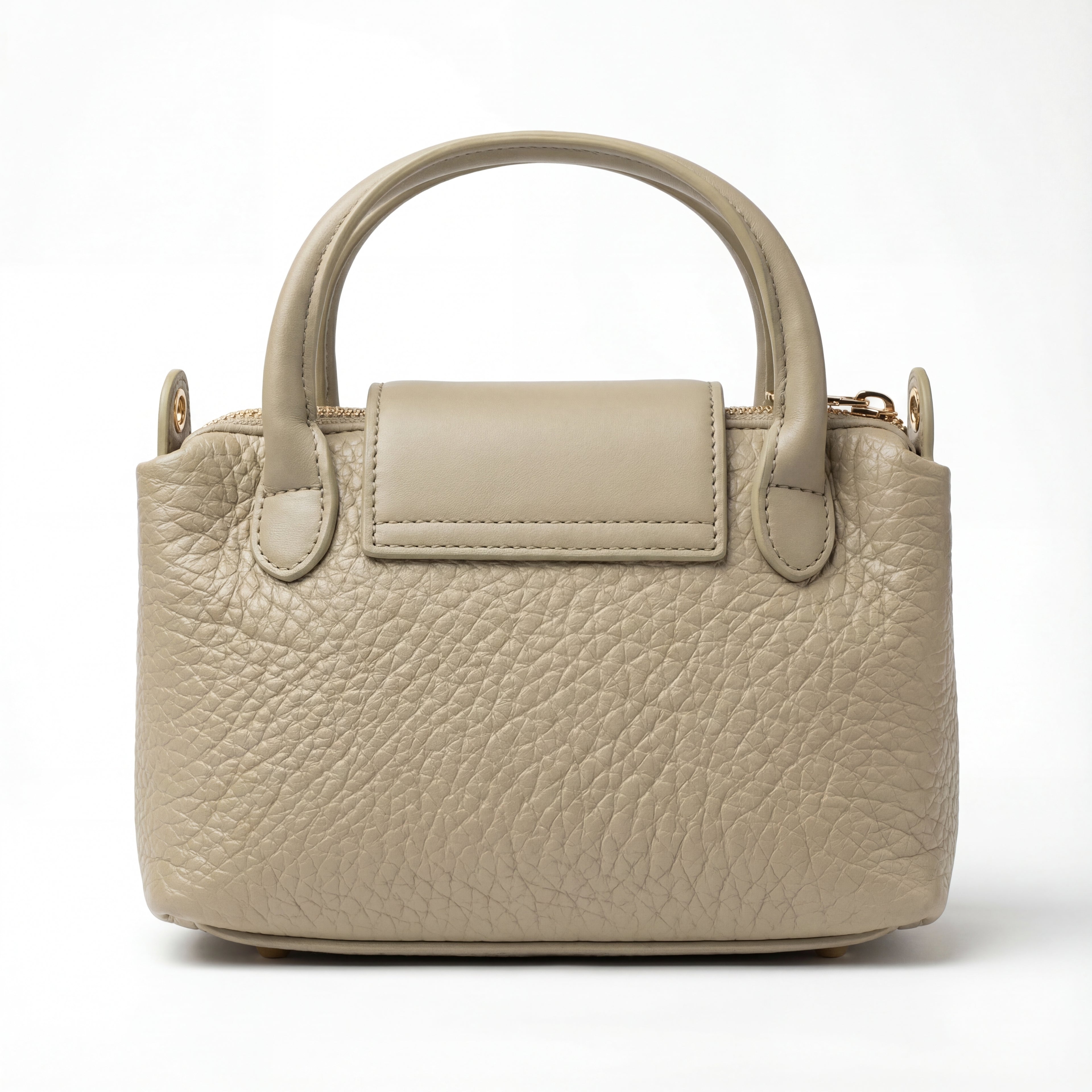 Chrisbella Elegant Pebble-Grain Mini Satchel
