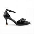 Elegant Bow-Accent Pointed Toe Heels