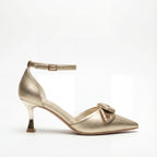 Elegant Bow-Accent Pointed Toe Heels