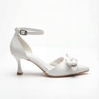 Elegant Bow-Accent Pointed Toe Heels