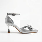 Elegant Bow-Accent Pointed Toe Heels