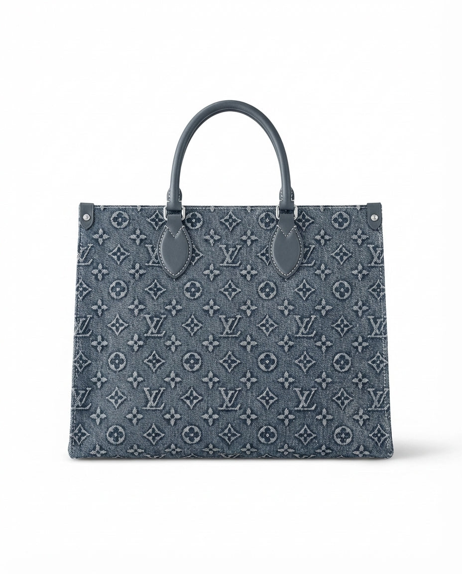 Onthego MM - Monogram Denim Tote Bag
