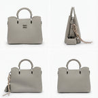 Woven Texture Satchel Bag with Braided Handle