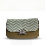 Two-Tone Textured Crossbody Bag