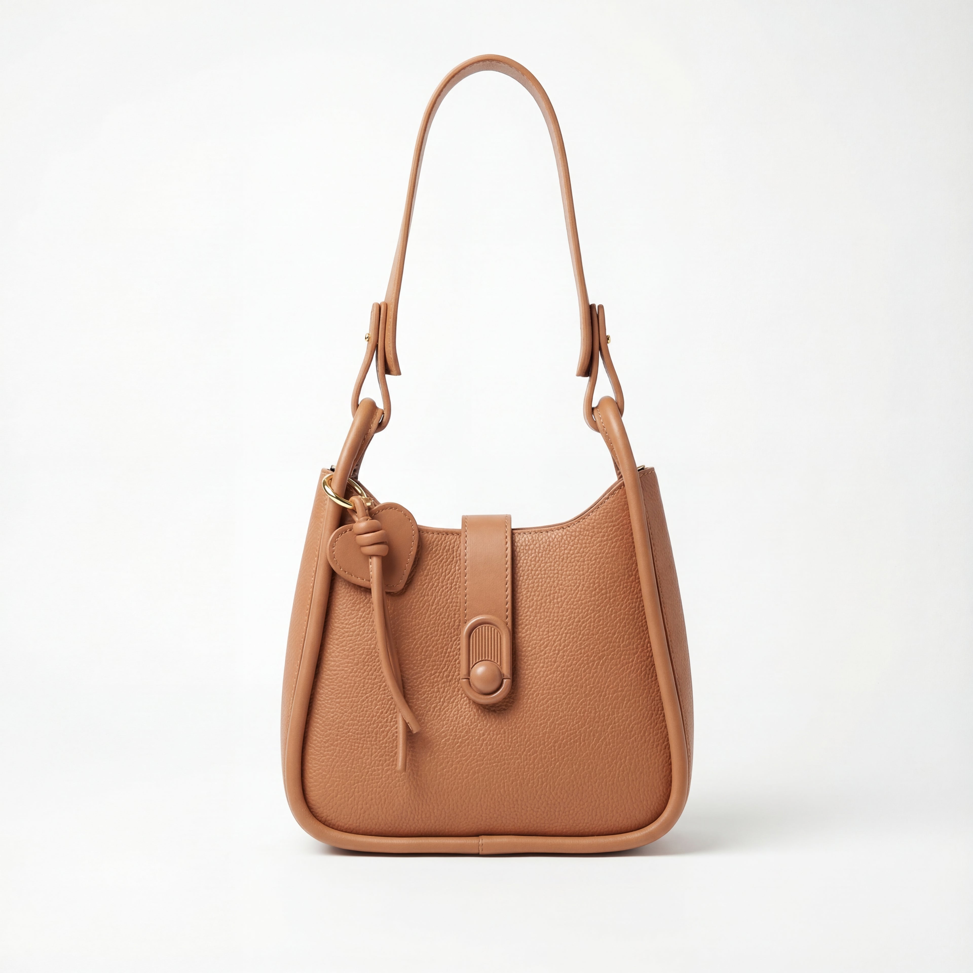 Chrisbella Signature Pebble-Grain Hobo Bag