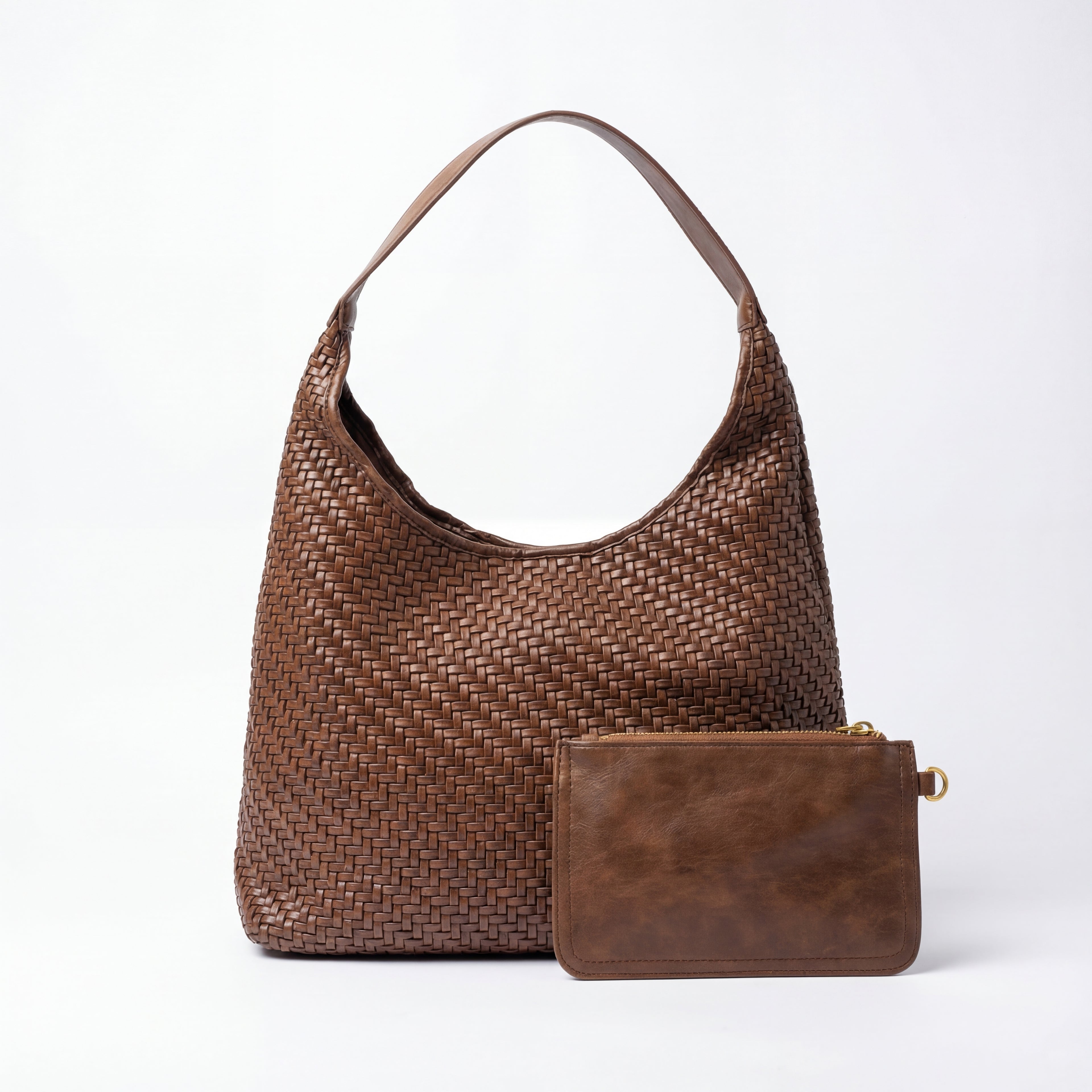 Luxury Woven Leather Hobo Bag