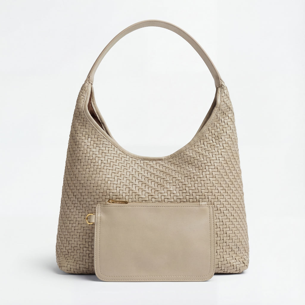 Luxury Woven Leather Hobo Bag