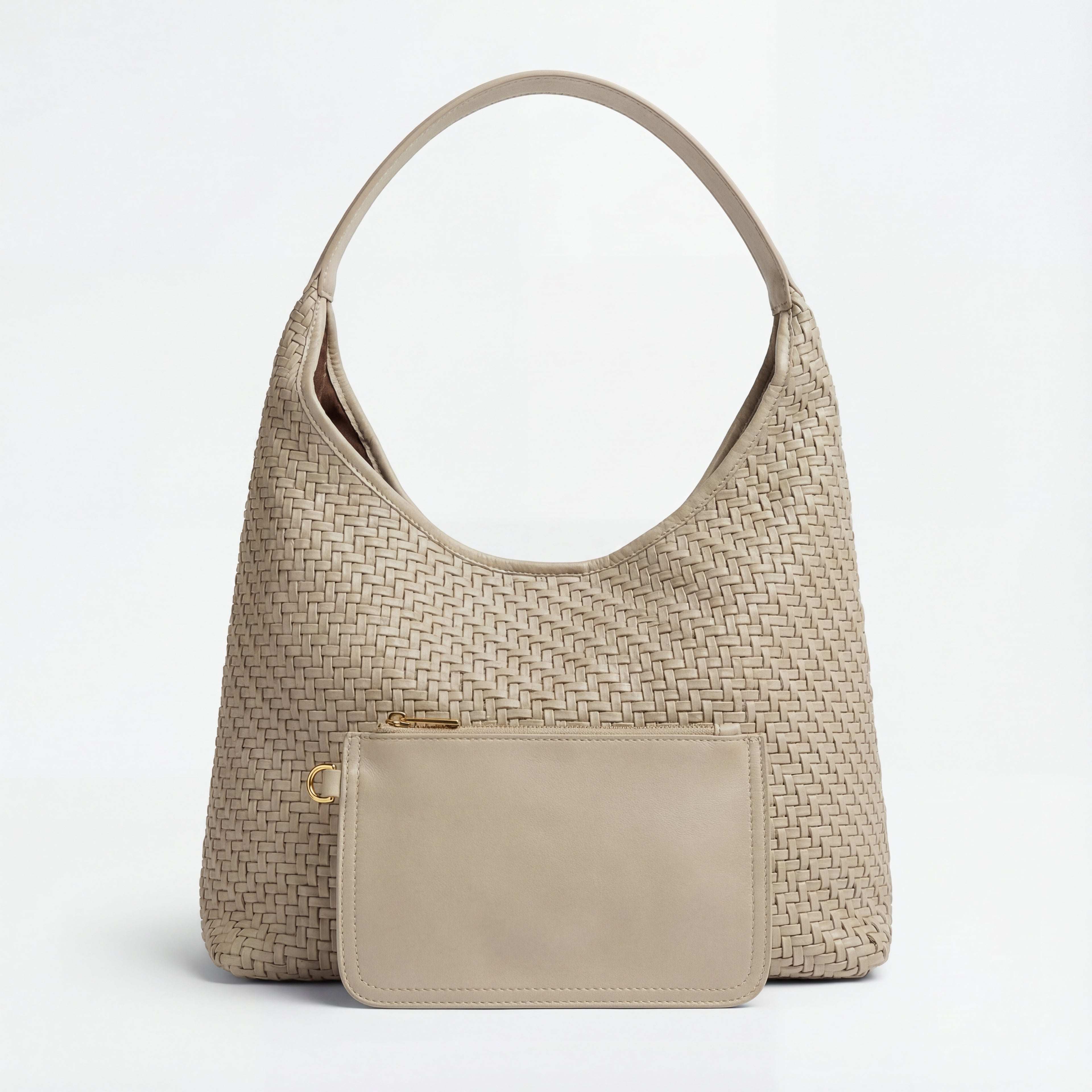 Luxury Woven Leather Hobo Bag