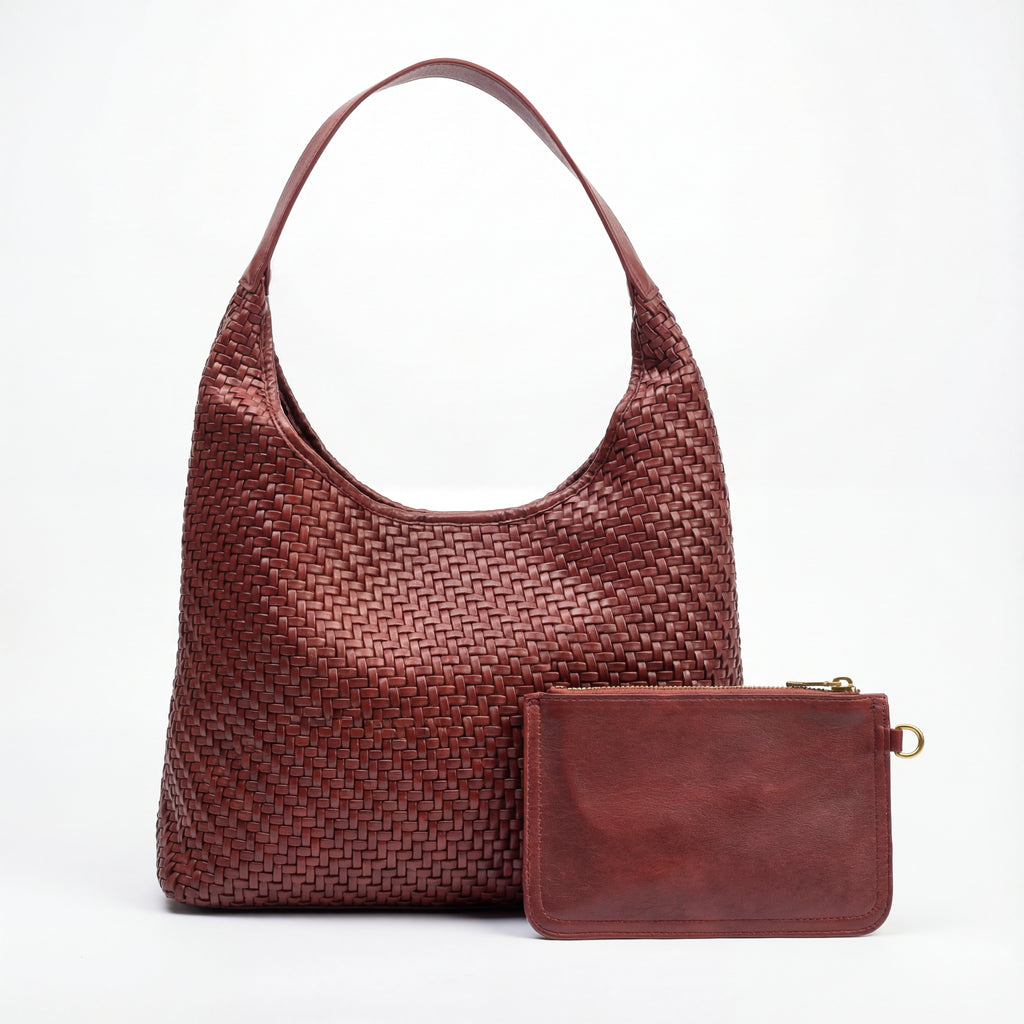 Luxury Woven Leather Hobo Bag