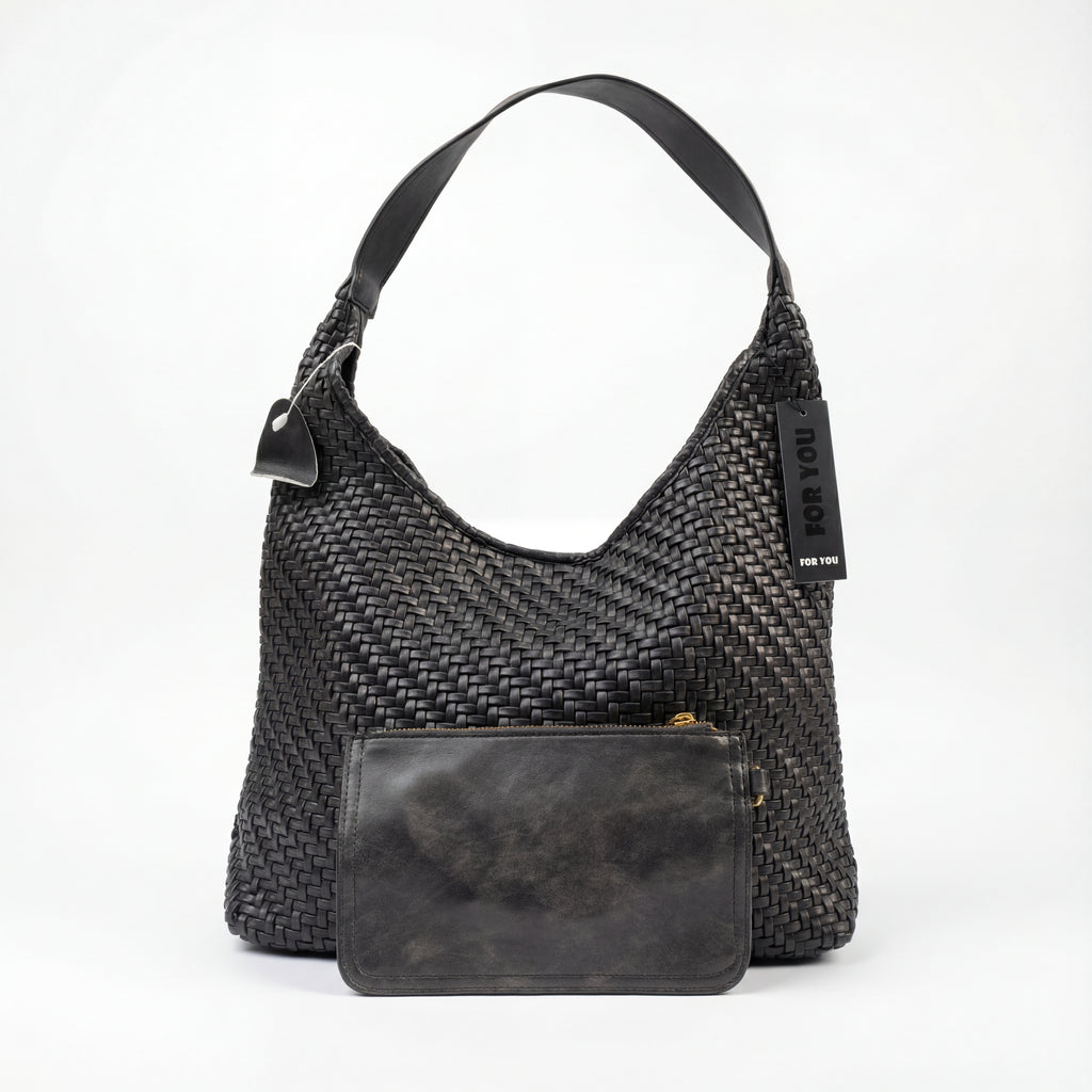 Luxury Woven Leather Hobo Bag