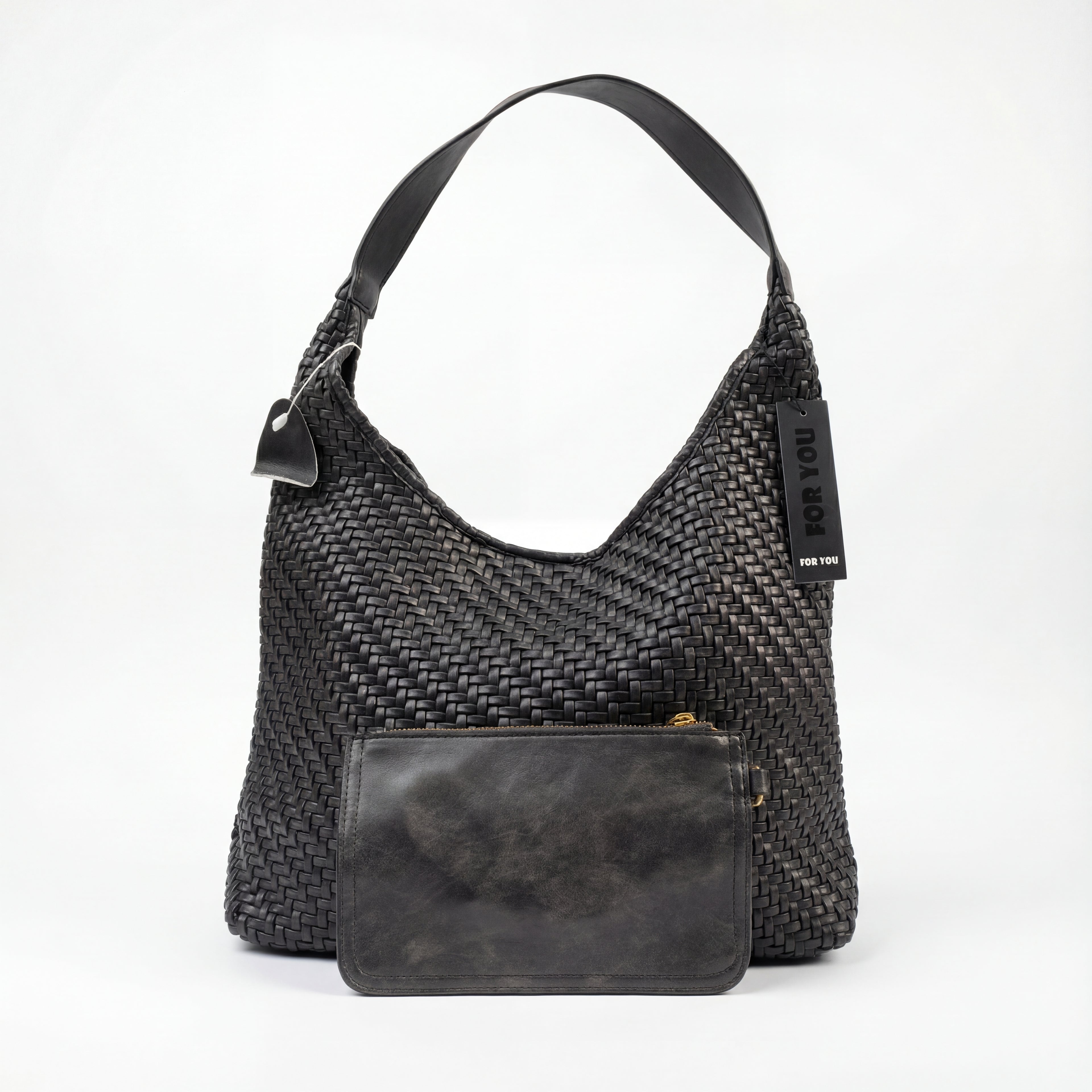 Luxury Woven Leather Hobo Bag