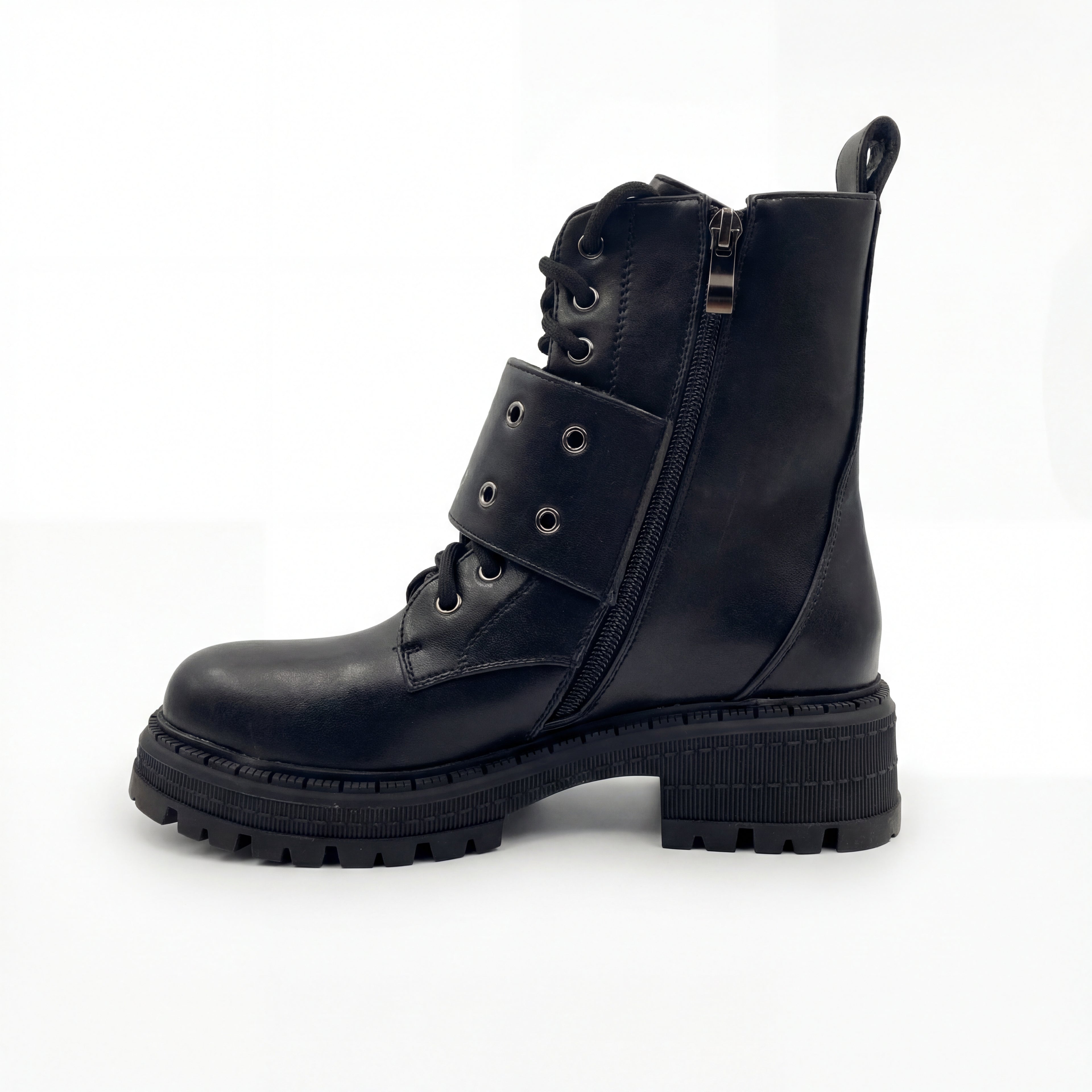 Bold Buckle Combat Boots
