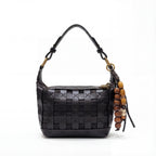 Boho-Chic Woven Shoulder Bag